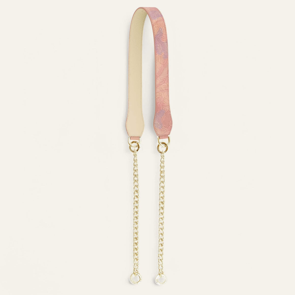 Garden Of Roses Cream Sarah Haran Gemini Strap with Gold hardware front