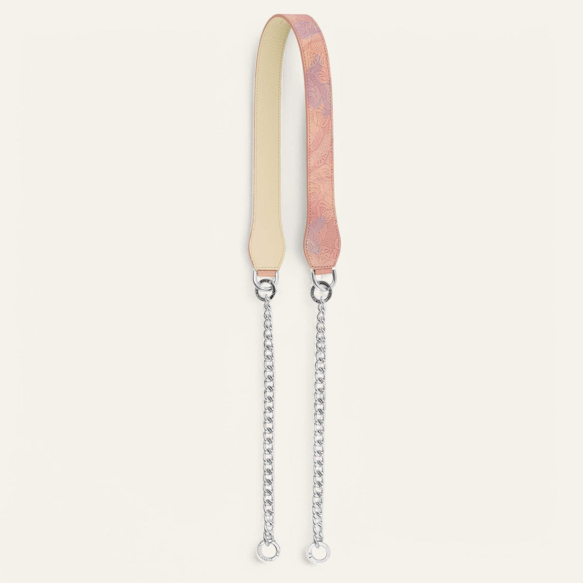 Garden Of Roses Cream Sarah Haran Gemini Strap with Silver hardware front
