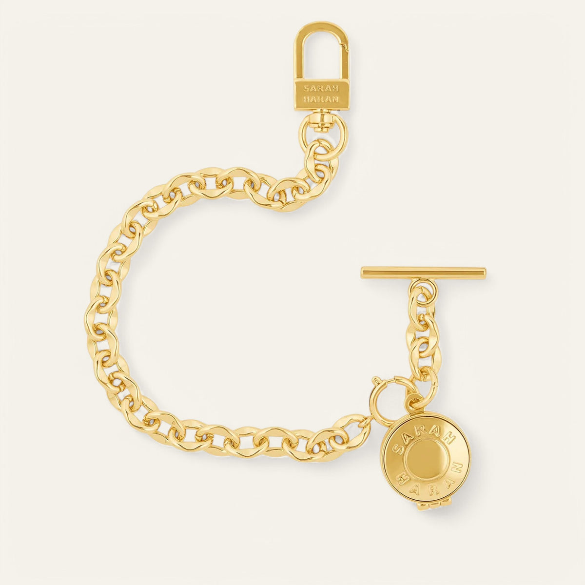 Gold Sarah Haran Locket Tassel With Photo Closed closeup