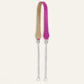 Gemini Strap | Hot Pink Leopard Shimmer Metallic Gold with Silver hardware