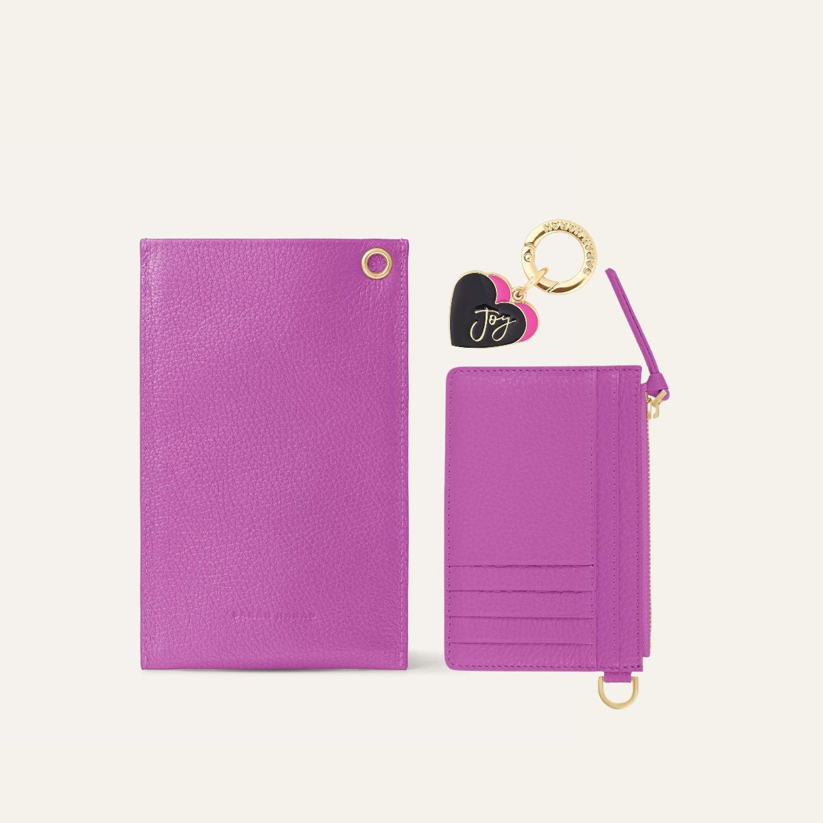 Organiser Set | Purple Rose with Gold hardware