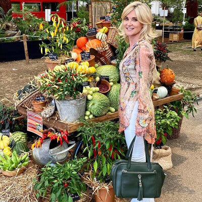 Jessica 2 in 1 zipped tote on Anthea Turner at the Chelsea Flower Show 