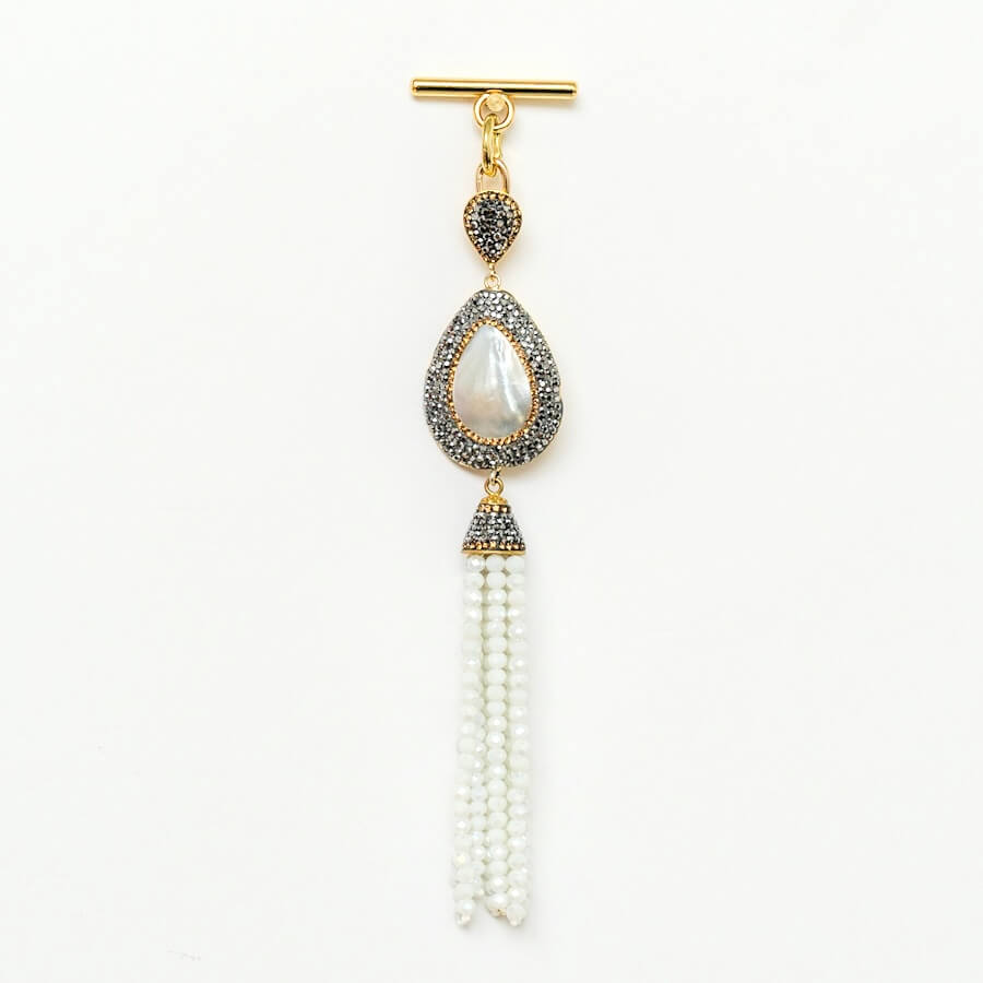 Joyful Jewel Tassel-Restyle Accessories-Sarah Haran Accessories-Gold-Teardrop Pearl-Sarah Haran Accessories