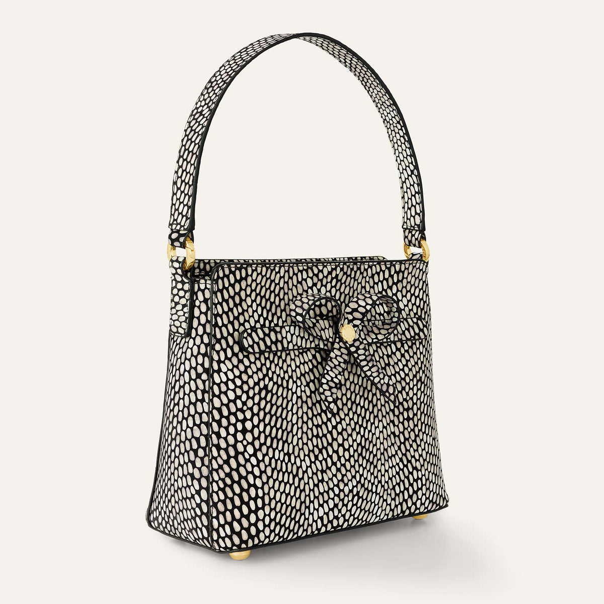 Rosa Handbag | Black Pearl with Gold hardware