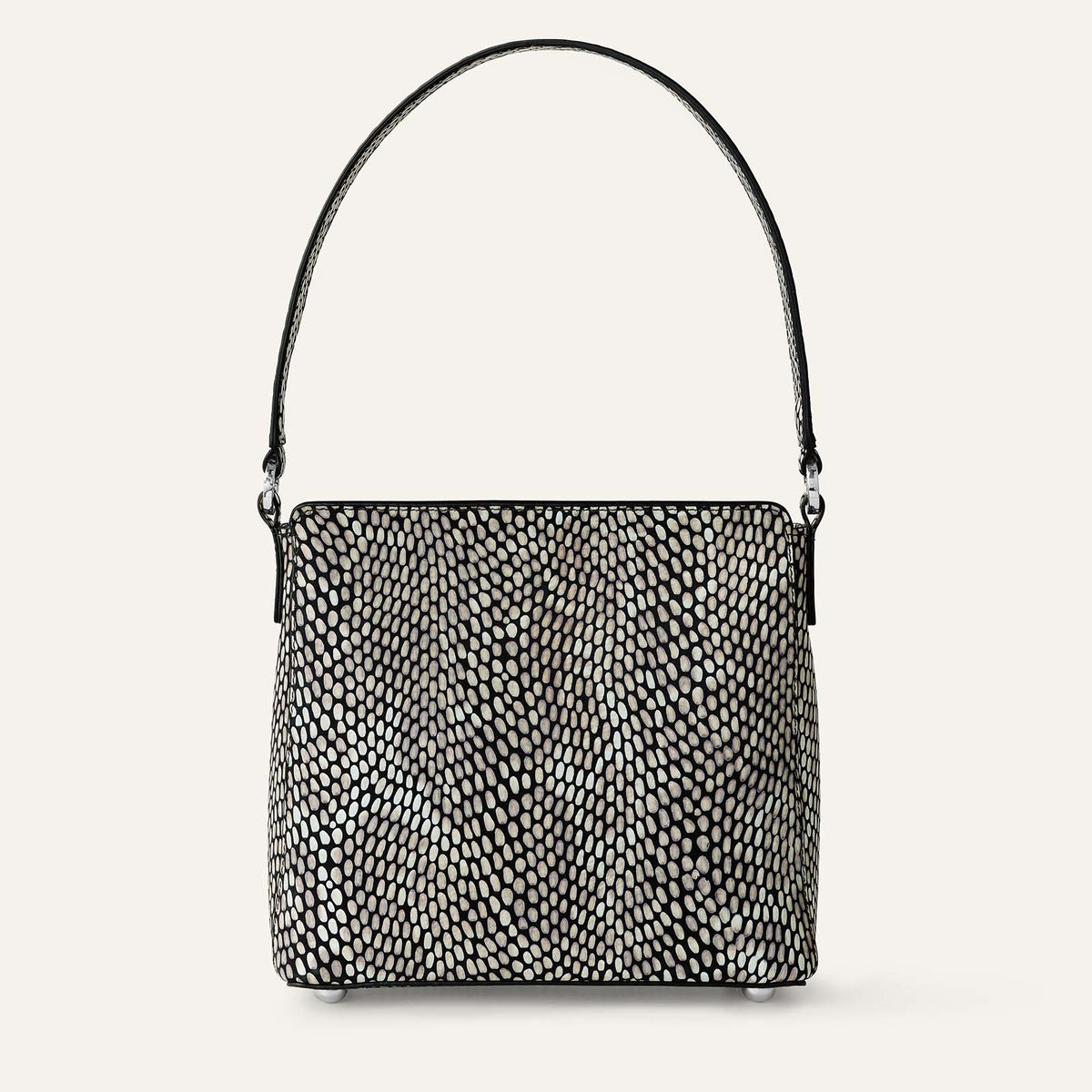 Rosa Handbag | Black Pearl with Silver hardware