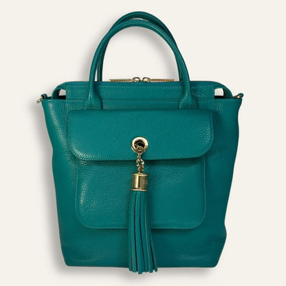 Preloved Mini P Backpack | Lagoon with Gold hardware