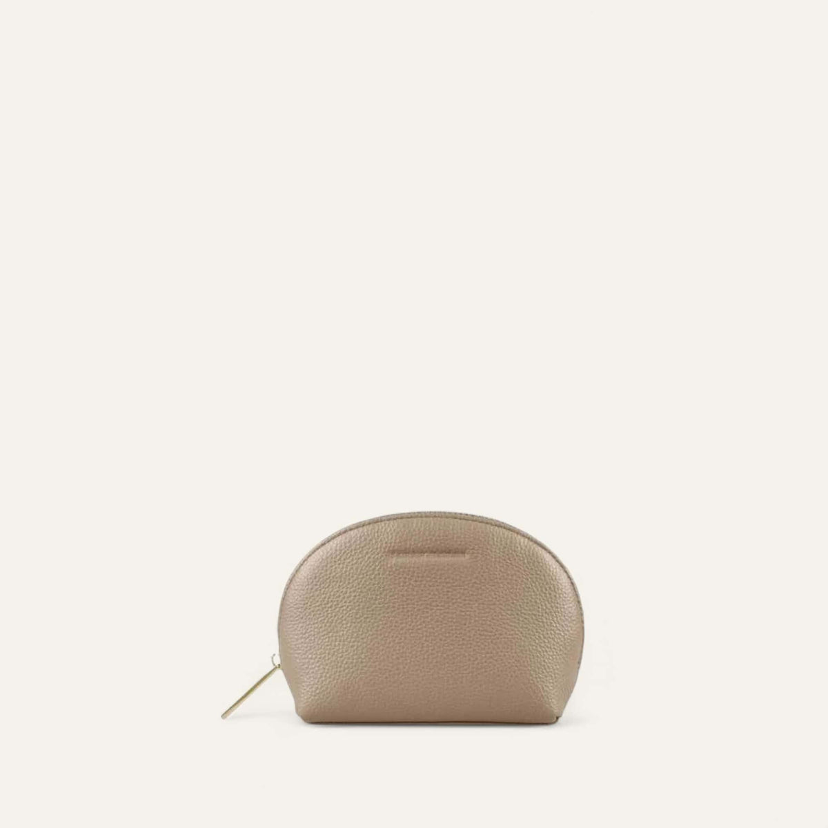 Latte Sarah Haran Cosmetic Pouch Gold Front