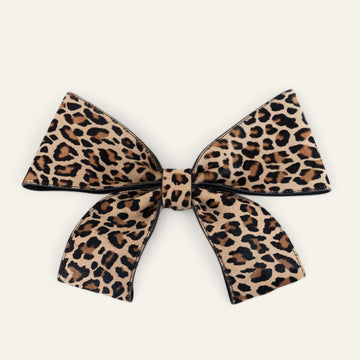 Leopard Calf Sarah Haran Deco Bow Front Gold