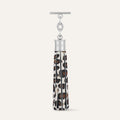 Capsule Tassel | Leopard Cream with Silver hardware
