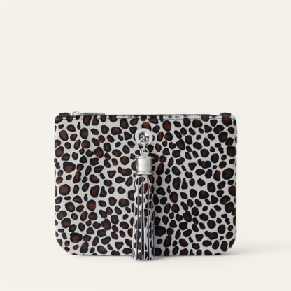 Ivy | Leopard Cream with Silver hardware