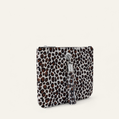 Ivy | Leopard Cream with Silver hardware