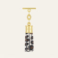 Capsule Tassel Mini | Leopard Cream with Gold hardware
