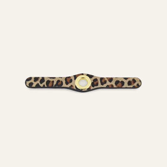 Leopard Sarah Haran Deco Mini with Gold hardware front