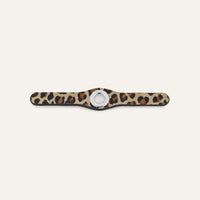 Leopard Sarah Haran Deco Mini with Silver hardware front