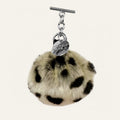 Pompom Tassel | Leopard with Silver hardware