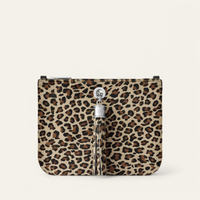 Ivy Clutch Bag | Leopard with Silver hardware