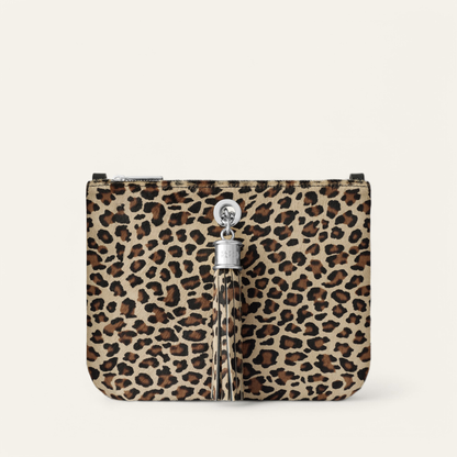 Ivy | Leopard with Silver hardware