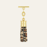 Leopard Sarah Haran Capsule Tassel Mini with Gold hardware front