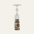 Capsule Tassel Mini | Leopard with Silver hardware