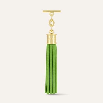 Capsule Tassel | Lime with Gold hardware