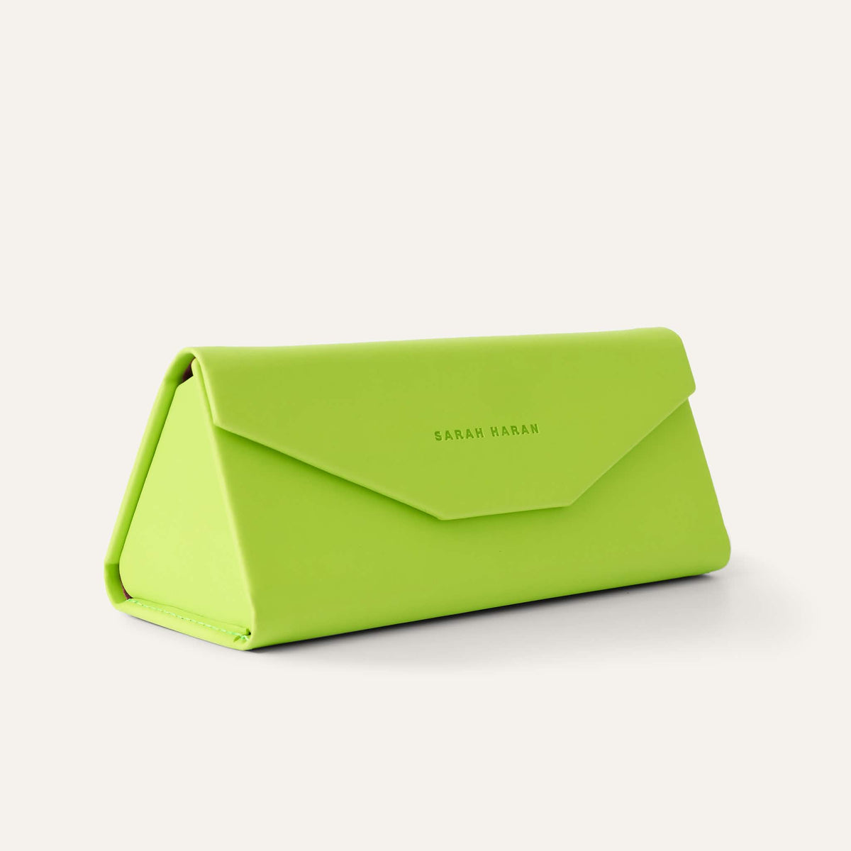 Lime Green Sarah Haran Foldable Glasses Case side