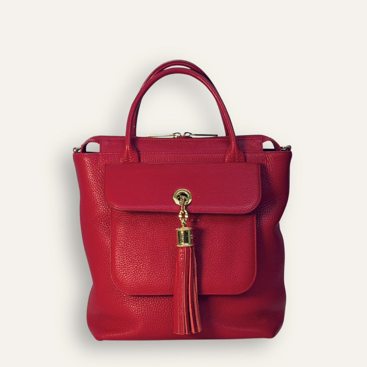 Preloved Poppy Mini Backpack | Lipstick with Gold hardware