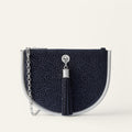 Luna Ivy | Navy Leopard Silver with Silver hardware