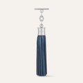 Capsule Tassel | Metallic Navy with Silver hardware