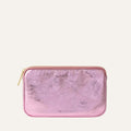 Millie Pouch | Metallic Pink with Gold hardware