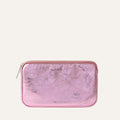 Millie Pouch | Metallic Pink with Silver hardware