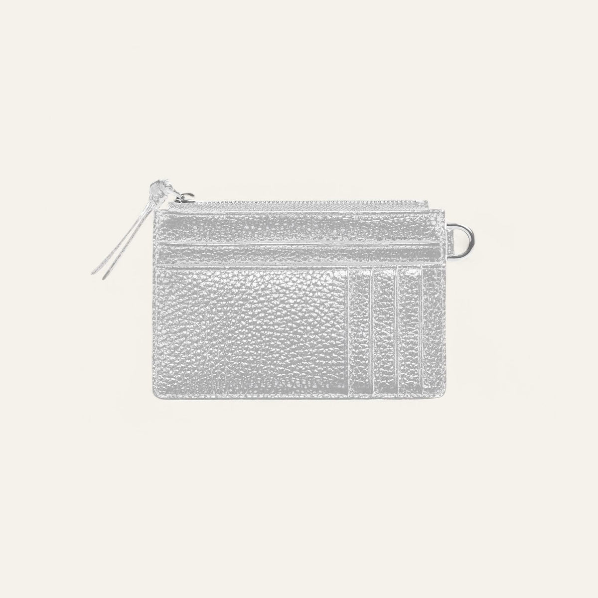 Soft Metallic Silver Sarah Haran Jade Purse with Silver hardware back