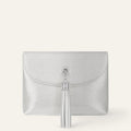 Jasmine Crossbody | Soft Metallic Silver with Silver hardware