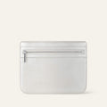Mia Pouch | Soft Metallic Silver with Silver hardware
