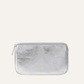 Millie Pouch | Metallic Silver with Silver hardware