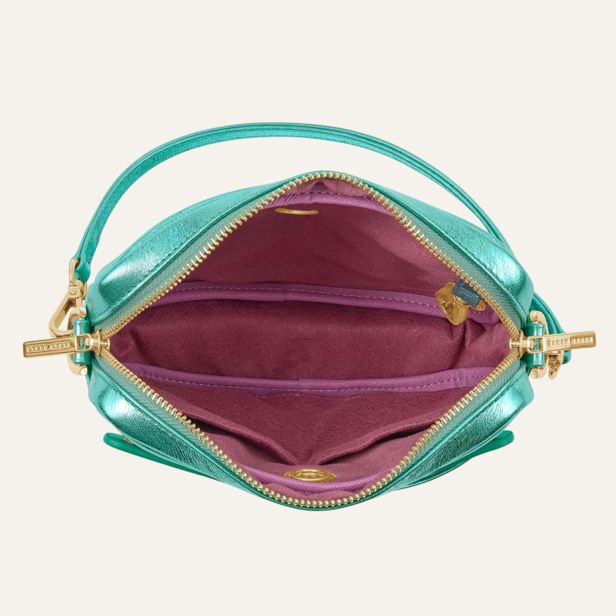 Metallic Turquoise Sarah Haran Mia Gold Overhead U91 G