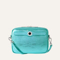 Millie Crossbody | Metallic Turquoise with Silver hardware