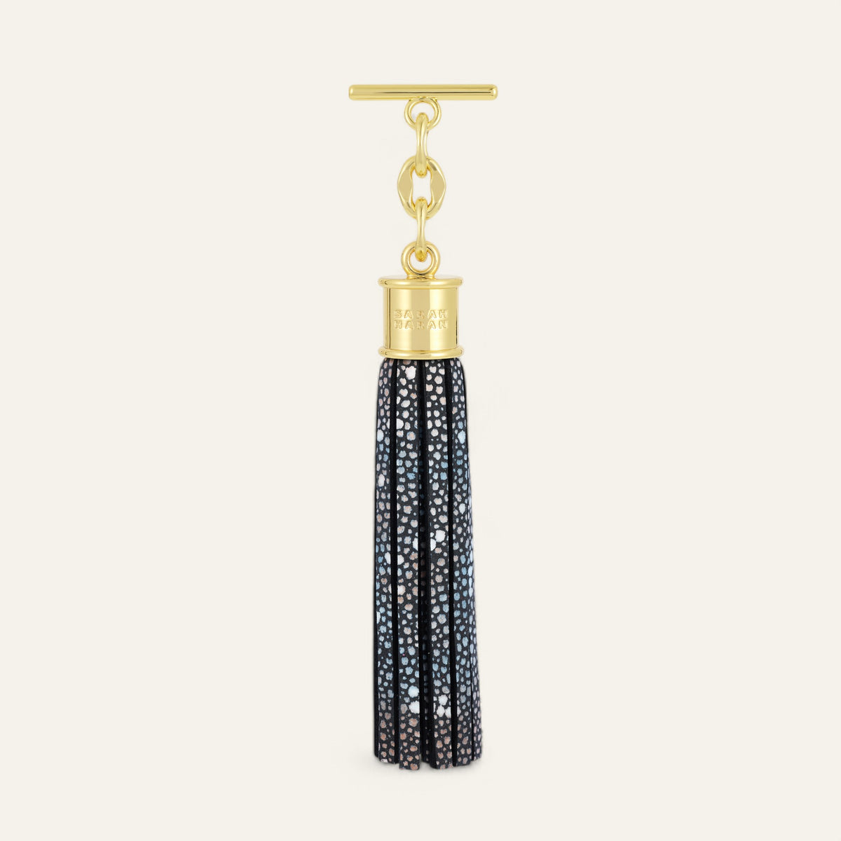 Multi Shagreen Sarah Haran Capsule Tassel with Gold hardware Front U45 G