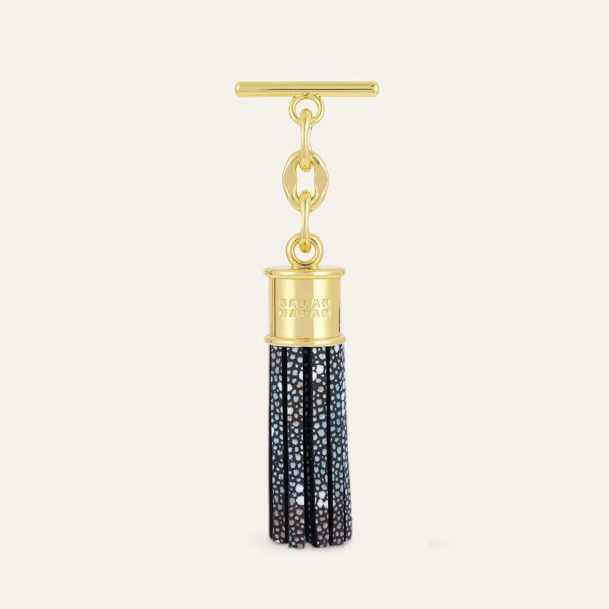 Multi Shagreen Sarah Haran Mini Capsule Tassel Gold