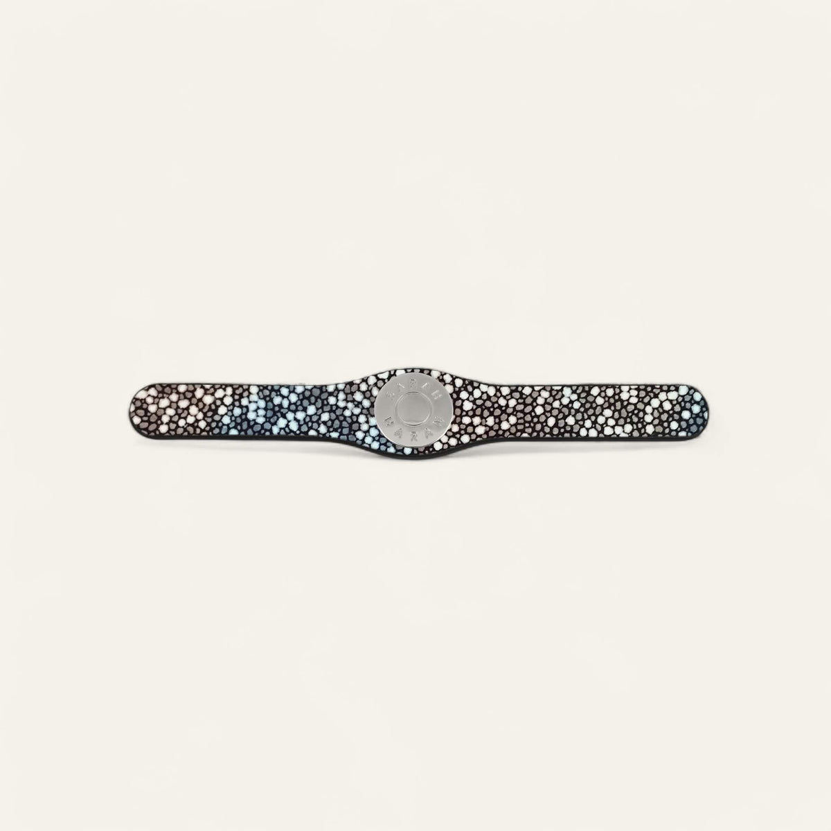 Multi Colour Shagreen Sarah Haran Deco Logo Mini with Silver hardware front