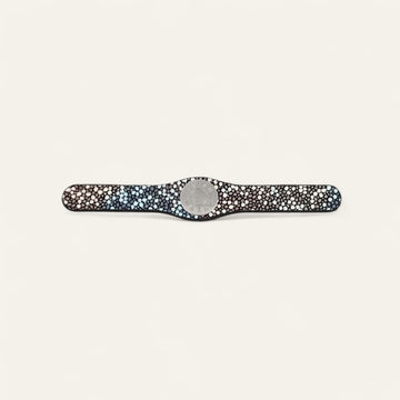 Multi Colour Shagreen Sarah Haran Deco Logo Mini with Silver hardware front