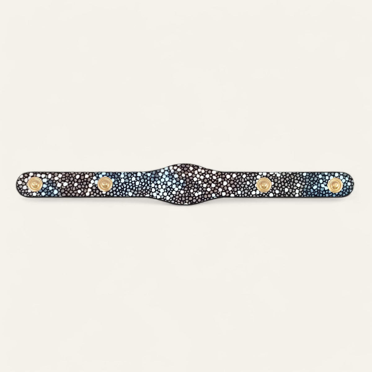 Multi Colour Shagreen Sarah Haran Deco Logo with Gold hardware back