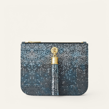 Ivy Clutch Bag | Multi Colour Shagreen with Gold hardware