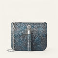 Ivy | Multi Colour Shagreen with Silver hardware