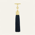 Capsule Tassel | Navy Leopard with Gold hardware