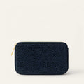 Millie Pouch | Navy Leopard with Gold hardware