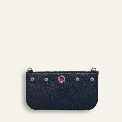 Preloved Violet | Navy Yellow Exotic with Silver hardware