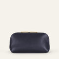 Carnation Cosmetic Bag | Navy with Gold hardware (Small)
