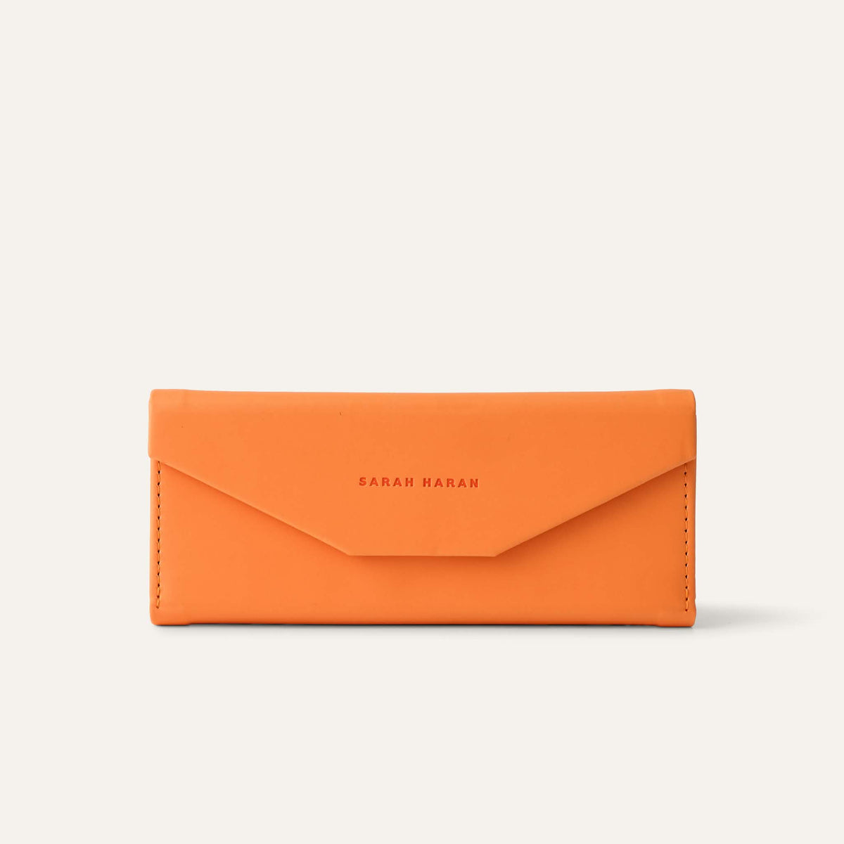 Neon Orange Sarah Haran Foldable Glasses Case front