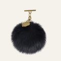 Pompom Tassel | Black with Gold hardware