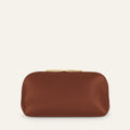 Carnation Cosmetic Bag | Nutshell with Gold hardware (Small)